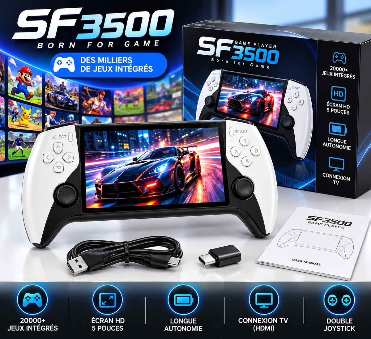 Console Rétro Portable SF3500